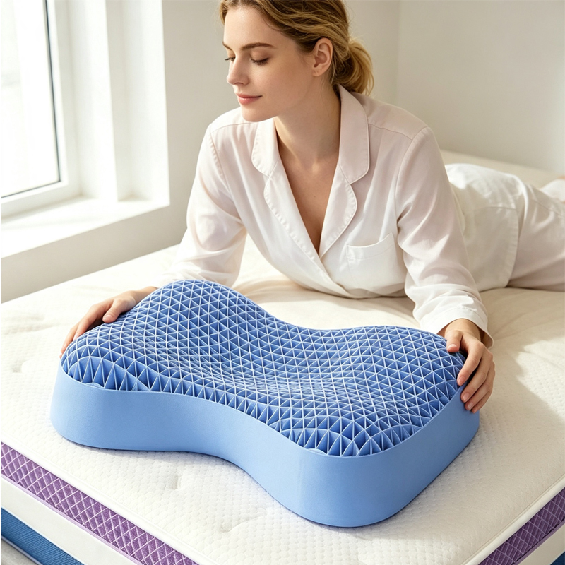gel grid pillow