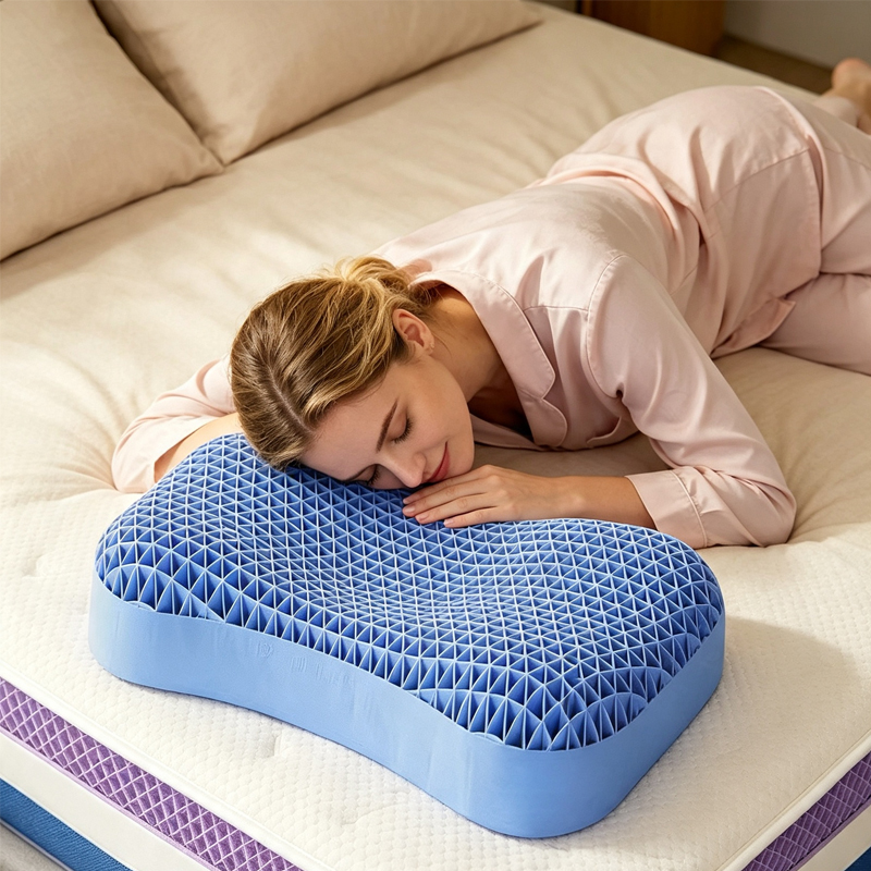 tpe gel grid soft pillow